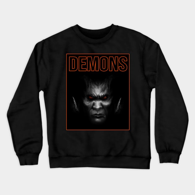 DEMONS Crewneck Sweatshirt by alvalferca